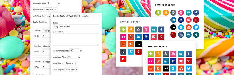 افزونه وردپرس Candy Social Widget افزونه وردپرس Candy Social Widget