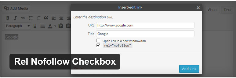 Rel Nofollow Checkbox