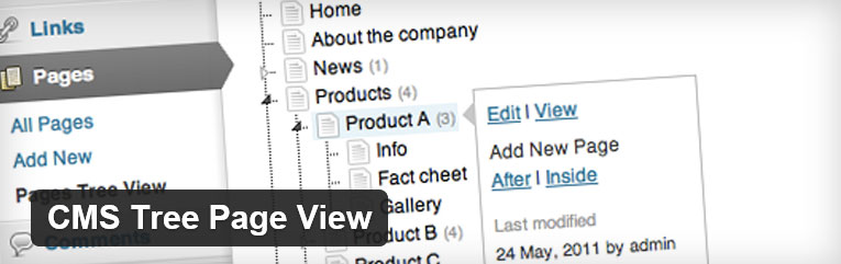 CMS Page Tree View