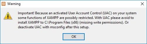 ارور نصب xampp
