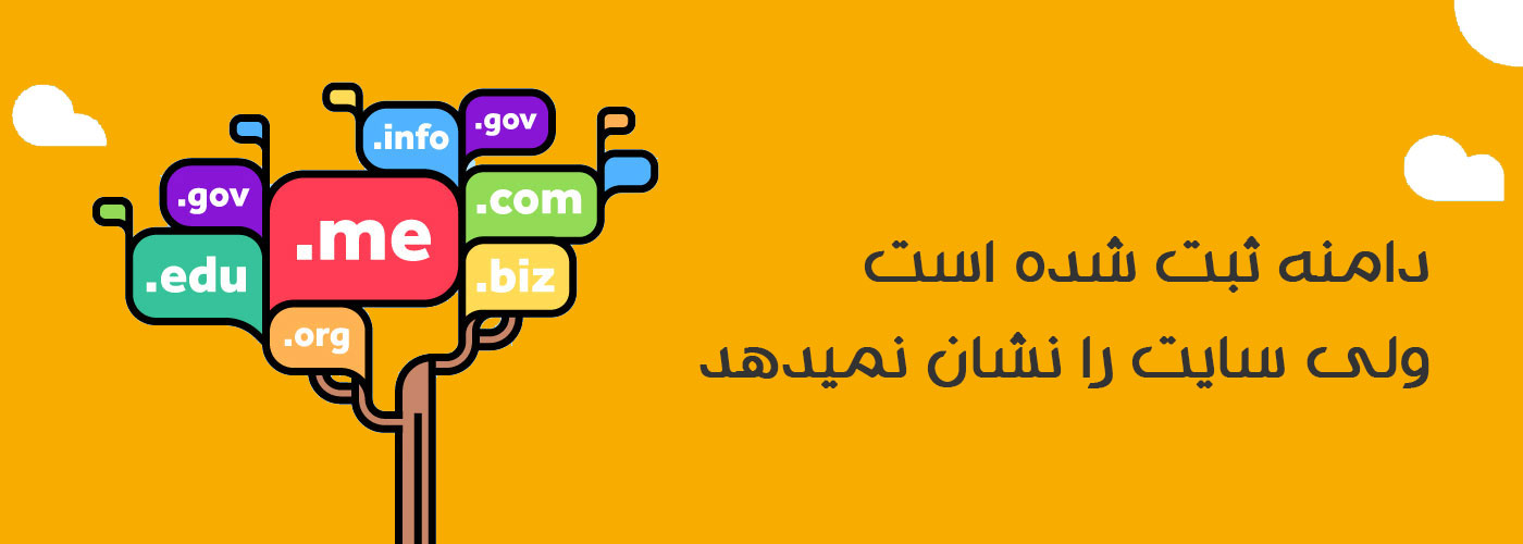 دامنه ثبت شده است ولی سایت را نشان نمیدهد